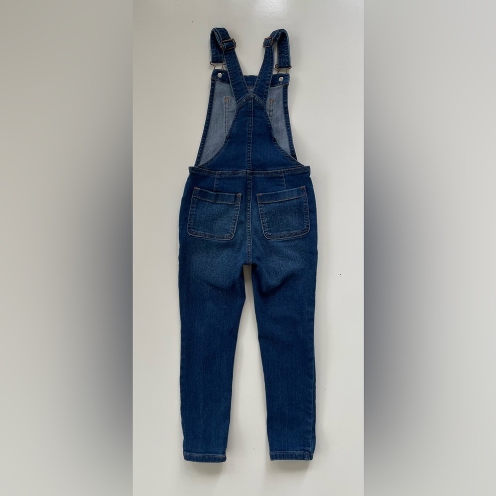 J.Crew Factory Little Girls Medium Wash Denim Overalls Size 5, Like new! - Picture 2 of 7